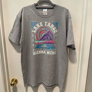 Gray Lake Tahoe Graphic T-Shirt Vintage NWT